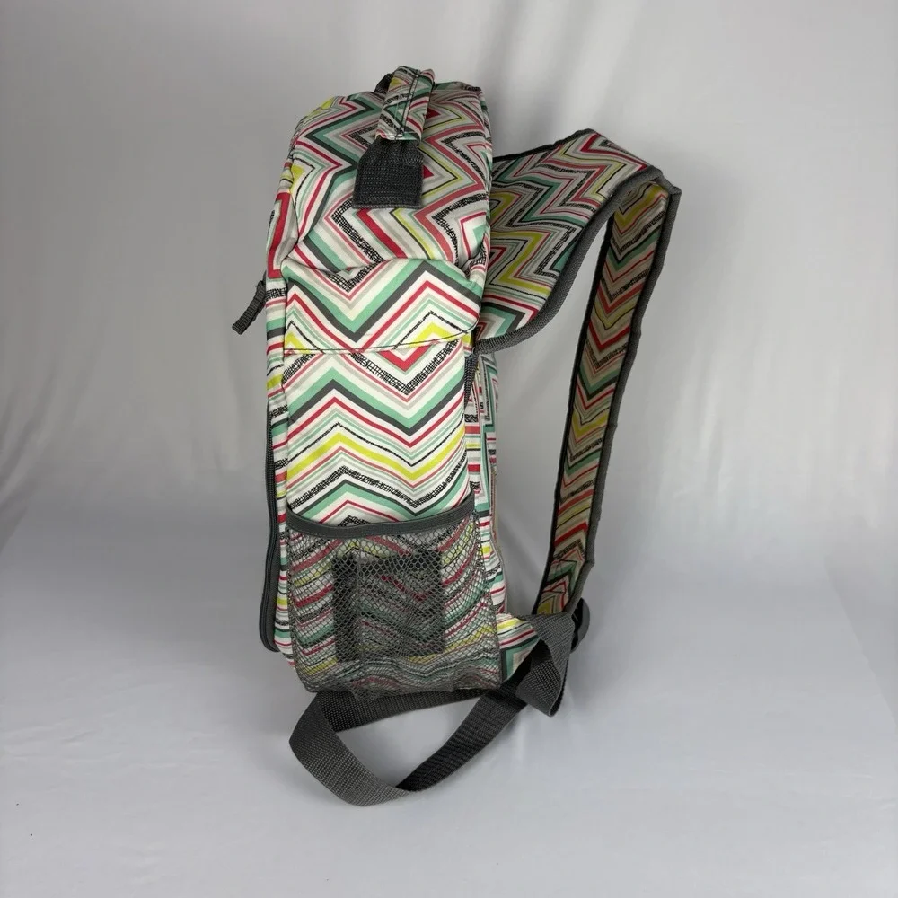 Thirty-One Camera Bag Sling Backpack Punch Chevron Removable Insert Multi-Use